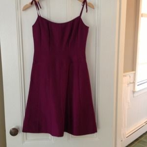 Ann Taylor fuschia silk cocktail dress.