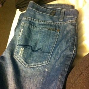 Men's seven bootcut jeans