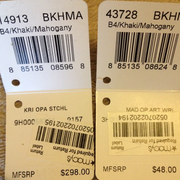 Khaki & Mahogany Coach Bag, matching Arm wristlets - Picture 4 of 4