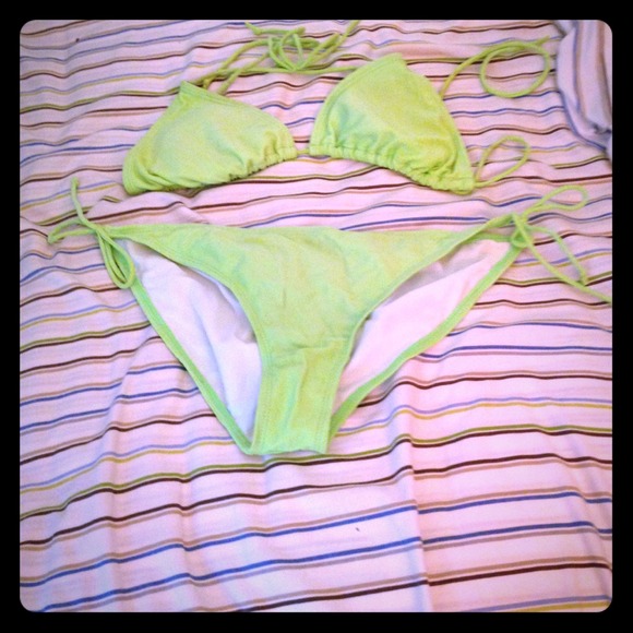 Lime green bikini