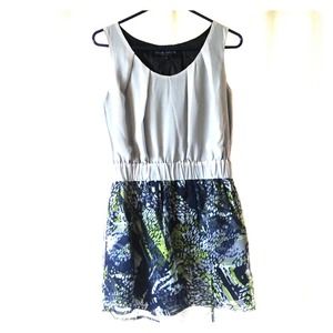 Blank Nation dress- navy, green, gray