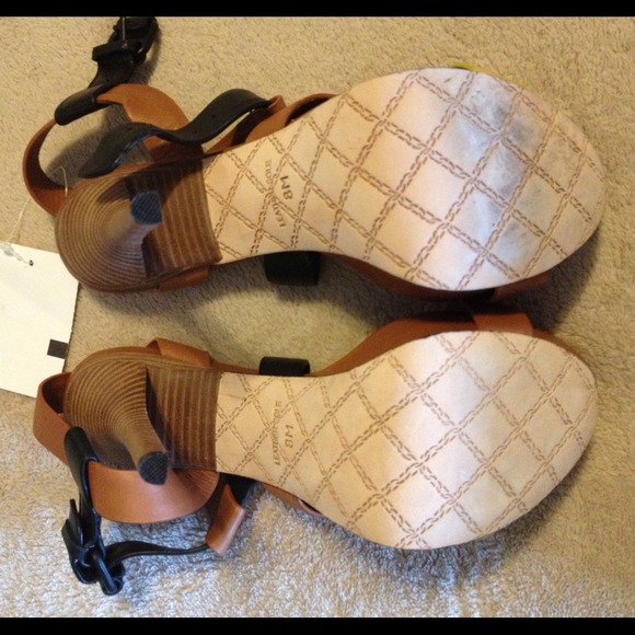 Lamb Skin Tan, Black & Yellow shoes. - Picture 3 of 4