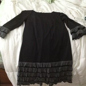 Black ruffle dress