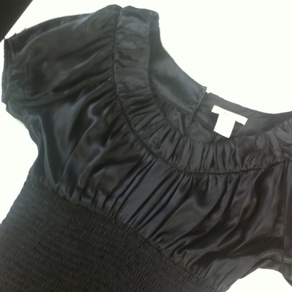 Kensie 100% silk black top. Gorgeous. - Picture 3 of 4