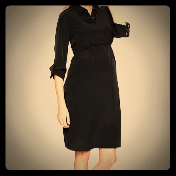 SOLD in bundle- Gap black maternity shirt dress