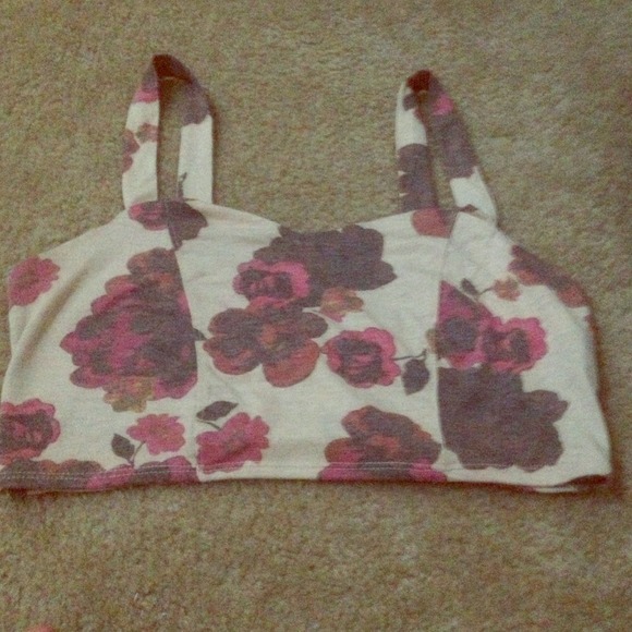 Floral half top