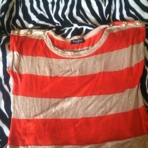 ❗Sold❗Striped top with sailor buttons