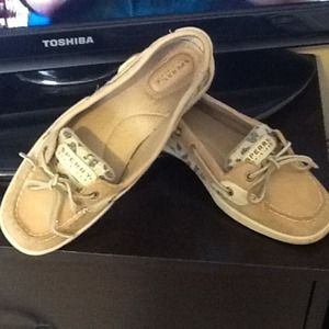 Sperry top-sider. Cheetah print with sequins