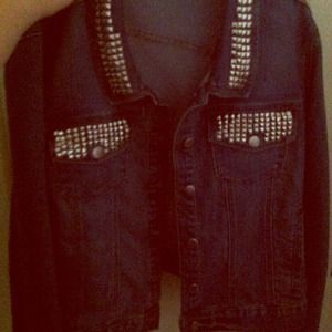 Cute studded jean jacket size 3x