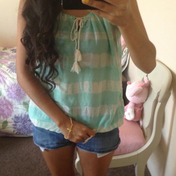 ❌❌SOLD in bundle!! Loft mint top! - Picture 3 of 4