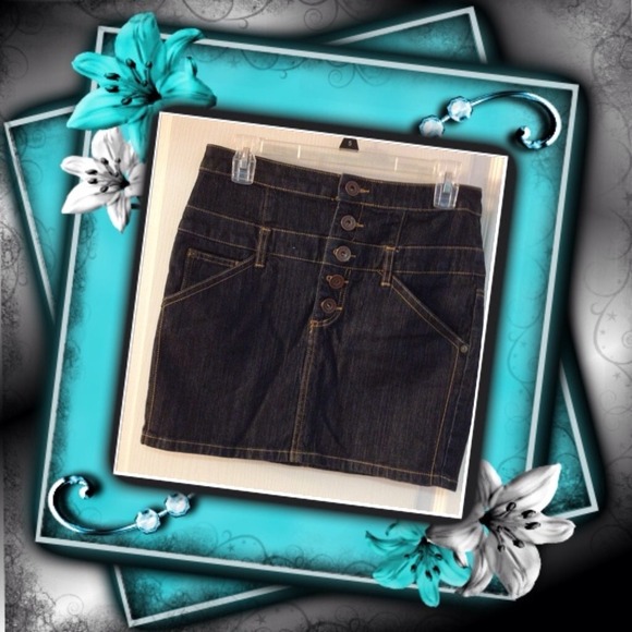 DKNY, Blue Jean Mini Skirt