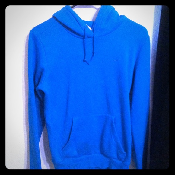 Bright blue Nike hoodie