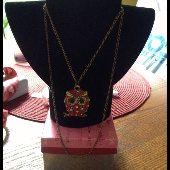 Vintage style owl necklaceπSOLD - Picture 2 of 2