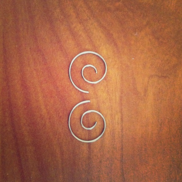 Spiral surgical steel earrings
