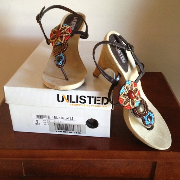 Hand Beaded sandals - Picture 1 of 4
