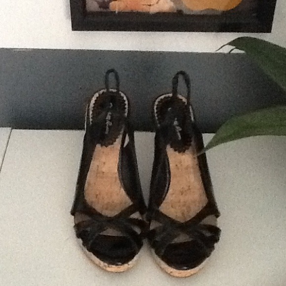 Sling back wedges