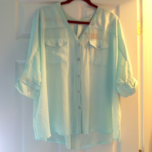 Black Rainn sheer blouse