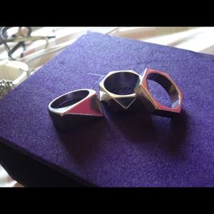 Silver colored Rings