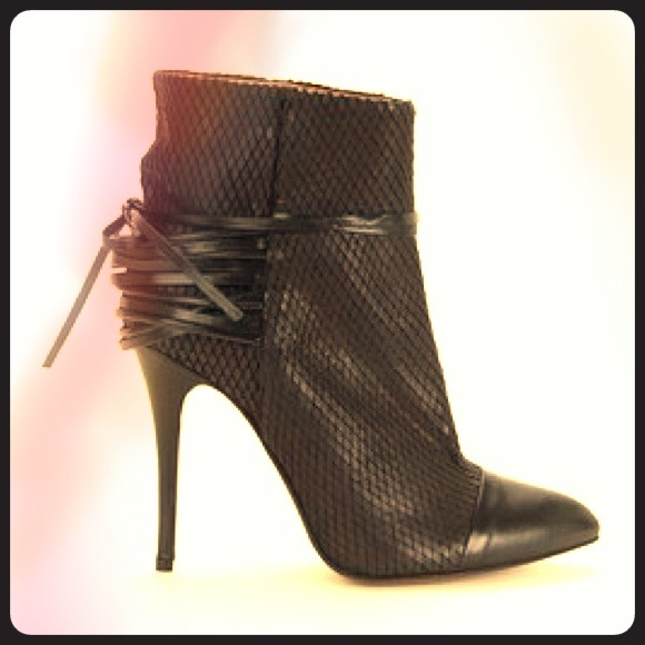 IRO Jada Snake Embossed Leather Booties