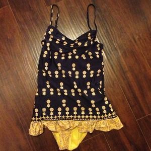 One piece vintage inspired bathing suit