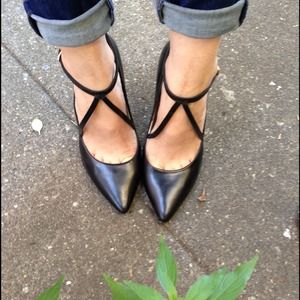 Criss-Cross Black Heels
