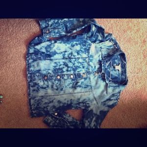 Bleached and studded shirt !