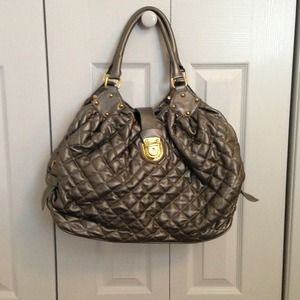 Large Mettalic Quilted Handbag