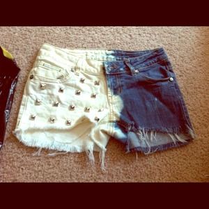 Cut off denim shorts