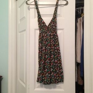 Green floral print dress/ cover up!