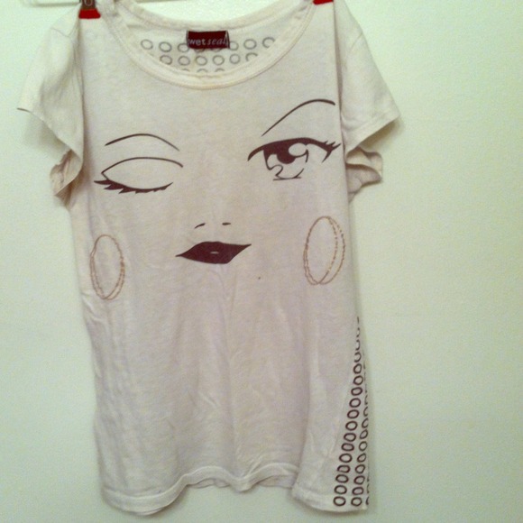 Smiley face white top