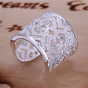 Brilliant Large Sterling Silver Fashion Ring