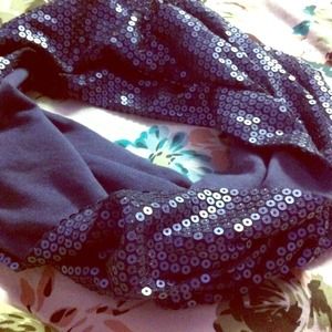 Sparkly grey infinity scarf