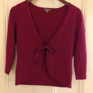 Ann Taylor fuschia cotton blend sweater
