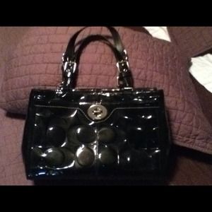Authentic Coach black patent leather bag