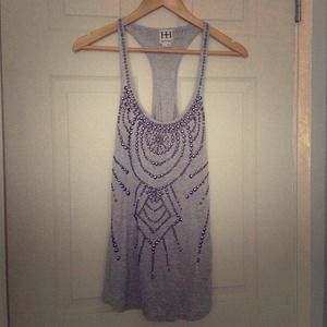 LOWERED!!! Haute Hippie studded racerback tank