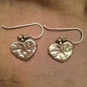 Sterling silver heart earrings by Silpada.