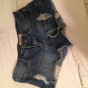 Med-Dark Denim Shorts