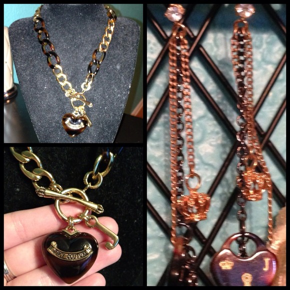 Juicy Couture Necklace & Matching Earrings