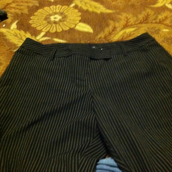 Black striped pants