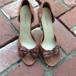 Rusty pink open toes shoes 8.5 shabby chick