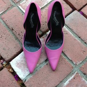Hot pink peep toes US 8 Skechers