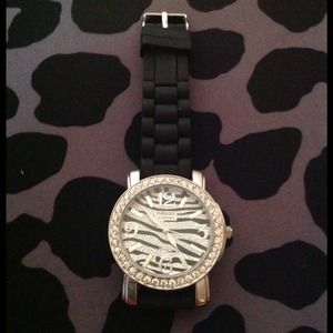 💋HELD💋Zebra Rhinestone Watch🌀