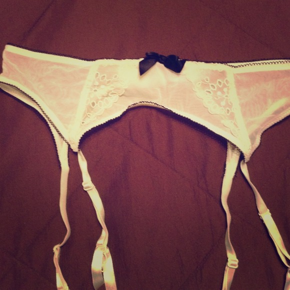 Beige/Cream Garter belt