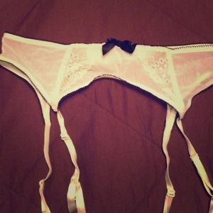 Beige/Cream Garter belt