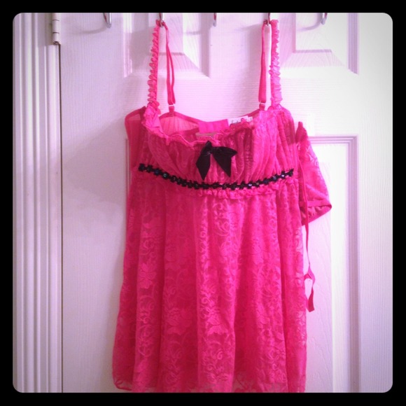 Cute pink and black lingerie