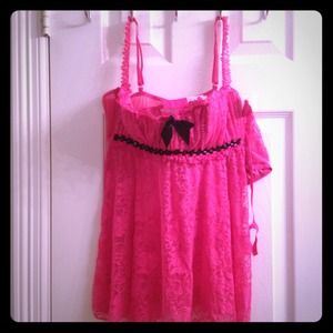 Cute pink and black lingerie