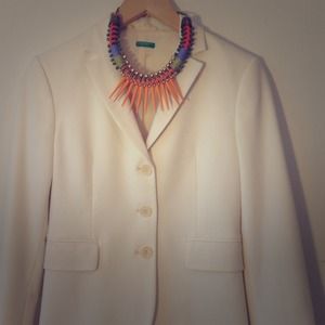 Off white Benetton blazer jacket