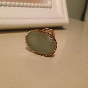 Green stone ring