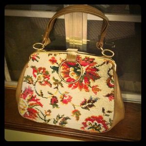 Vintage needlepoint handbag
