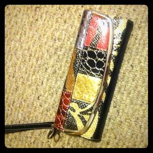 Cute patchwork clutch NWOT